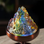Buddha Stones Liuli Crystal Mountain Healing Meditation Incense Burner Incense Burner BS 2