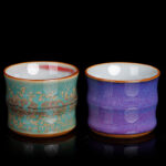 Buddha Stones Kiln Change Ceramic Bamboo Design Teacup Kung Fu Tea Cup Cup BS 8