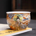 Buddha Stones Dunhuang Color Flying Apsaras Teacup Kung Fu Tea Cup Cup BS Dunhuang Color 7.7cm*5.5cm*150ml