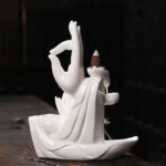 Buddha StonesTibetan Lotus Blessing Incense Burner Decoration Decoration BS 17