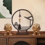 Buddha Stones Lion Statue Strength Resin Home Office Decoration Decorations BS 4