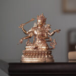 Buddha Stones Four-armed Manjusri Bodhisattva Figurine Serenity Copper Statue Decoration Decorations BS 2