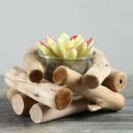Buddha Stones Wood Candlestick Home Candle Holder Decoration Candle Holder BS 4