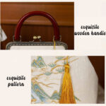 Buddha Stones Landscape Painting Jacquard Handbag Crossbody Bag Crossbody Bag&Handbags BS 5