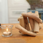 Buddha Stones Wood Candlestick Home Candle Holder Decoration Candle Holder BS 6