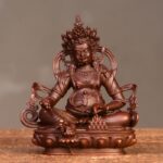 Buddha Stones Yellow Jambhala Bodhisattva Figurine Compassion Copper Statue Home Office Decoration Decorations BS 8.5cm*5.5cm*10cm