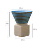 Buddha Stones Vintage Gradient Ceramic Coffee Mug Tea Latte Espresso Coffee Cup With Base 200ml Coffee Mug BS 18
