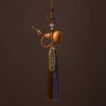 Buddha Stones Feng Shui Coins Gourd Chinese Knot Lucky Coins Five Emperor Money Wealth Tassels Decoration