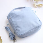 Buddha Stones Embroidered Butterfly Lotus Magnolia Cotton Linen Tote Crossbody Bag Shoulder Bag Handbag Crossbody Bag BS 10