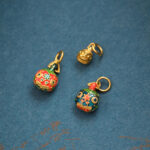 Buddha Stones Gold Swallowing Beast Family Luck Key Chain Key Chain BS 8