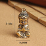 Buddha Stones Buddha Compassion Copper Keychain Pendant Decoration Decorations BS 6