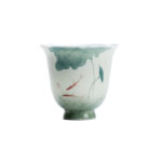 Buddha Stones Koi Fish Lotus Leaf Pattern Ceramic Teacup Kung Fu Tea Cup 65ml Cup BS 10