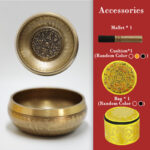 Buddha Stones Tibetan Sound Bowl Handcrafted for Yoga Mindfulness and Meditation Singing Bowl Set Singing Bowl buddhastoneshop 4.72IN (12CM)