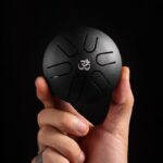 Buddha Stones Mini Steel Tongue Drum 3 Inch Sound Healing Drum Kit Drum Kit BS Black