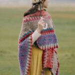 Buddha Stones Tibetan Shawl Knitting Warm Cloak Tibetan Tassel Scarf Tibetan Shawl BS 1