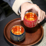 Buddha Stones Heart Sutra Great Compassion Mantra Engraved Ceramic Teacup Kung Fu Tea Cup Cup BS 14