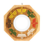 Buddha Stones Feng Shui Bagua Map Peach Wood Balance Energy Map Mirror Bagua Map BS Bagua Map Convex Mirror-15.5cm