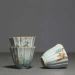Buddha Stones Loquat Dogwood Hawthorn Morning Glory Ceramic Teacup Kung Fu Tea Cup Cup BS 3