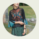 Buddha Stones Vintage Style Embroidery Flower Tang Suit Design Sleeveless Vest Waistcoat BS 16