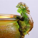 Buddha Stones Handmade Liuli Crystal PiXiu Treasure Bowl Art Piece Home Decoration Decorations BS 5