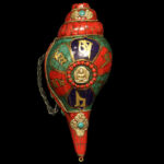 Buddha Stones Tibetan Handmade Shankha Om Mani Padme Hum Buddha Conch Shell Lucky Decoration Decorations BS 1