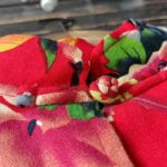 Buddha Stones Ethnic Red Flower Peony Frog-Button Cotton Linen Long Sleeve Shirt Jacket With Pockets 10