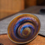 Buddha Stones Chinese Jianzhan Colorful Milky Way Glaze Ceramic Teacup Tenmoku Kung Fu Tea Cup Jian Zhan Tea Cup BS 3