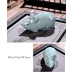 Buddha Stones Chinese Zodiac Wealth Ceramic Tea Pet Home Figurine Decoration Decorations BS 5