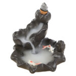 Buddha Stones Koi Fish Lucky Incense Burner Decoration Decoration BS 8
