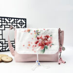 Buddha Stones Embroidered Camellia Epiphyllum Gardenia Sakura Flowers Crossbody Bag Shoulder Bag Cellphone Bag Crossbody Bag BS 48