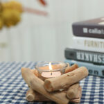 Buddha Stones Wood Candlestick Home Candle Holder Decoration Candle Holder BS 11