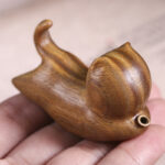 Buddha Stones Green Sandalwood Cute Cat Pattern Soothing Stick Incense Burner Decoration Incense Burner BS 6