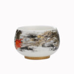 Buddha Stones Dragon Playing With Pearl Design White Porcelain Ceramic Teacup Kung Fu Tea Cup 160ml Cup BS 6