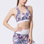 Buddha Stones 2Pcs Sunflower Flowers Leaves Print Top Pants Sports Fitness Yoga Women's Yoga Sets Women's Yoga Sets BS 50