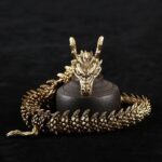 Buddha Stones Brass Copper Dragon Wealth Luck Protection Statue Figurine Home Decoration Decorations BS 1