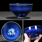 Buddha Stones Chinese Jianzhan Glaze Kiln Change Ceramic Teacup Tenmoku Kung Fu Tea Cup Jian Zhan Tea Cup BS 6