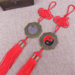 Buddha Stones Feng Shui Bagua Map Chinese Knotting Harmony Energy Map Mirror Bagua Map BS 3