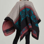 Buddha Stones Tibetan Shawl Diamond Pattern Winter Warm Cloak Scarf Tibetan Shawl BS 21