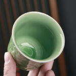 Buddha Stones Trees Pavilion Mountains Rivers Pine Ceramic Teacup Kung Fu Tea Cup Cup BS 6