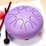 Buddha Stones Steel Tongue Drum Sound Healing Meditation Yoga Drum Kit Drum Kit BS Purple