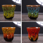 Buddha Stones Vintage Kiln Change Design Ceramic Coffee Mug Tea Cup 150ml Coffee Mug BS 19