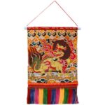 Buddha Stones Feng Shui Kirin Spiritual Colorful Tassel Wall Art Wall Art BS 1
