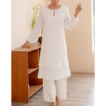 Buddha Stones 2Pcs Simple Design Tai Chi Meditation Yoga Clothing Top Pants Women's Set Clothes BS 2