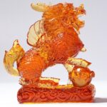 Buddha Stones Feng Shui Kirin Handmade Liuli Crystal Art Piece Fortune Home Office Decoration Decorations BS 9