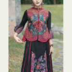 Buddha Stones Vintage Style Embroidery Flower Tang Suit Design Sleeveless Vest Waistcoat BS 19