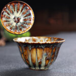 Buddha Stones Colorful Ceramic Teacup Home Office Tea Cups Cup BS BurlyWood