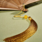 Buddha Stones Cute Cat Butterfly Flowers Pattern Handheld Silk Bamboo Folding Fan 21cm Folding Fan BS 5