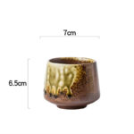 Buddha Stones Retro Kiln Change Ceramic Coffee Mug Tea Espresso Coffee Cup 200ml Coffee Mug BS Brown 7cm*6.5cm*200ml
