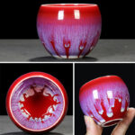 Buddha Stones Chinese Jianzhan Glaze Kiln Change Ceramic Teacup Tenmoku Kung Fu Tea Cup Jian Zhan Tea Cup BS 27