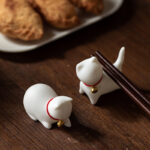 Buddha Stones Mini Small Cute Cat Tea Pet Ceramic Home Desk Figurine Decoration Decorations BS 17